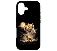 Carcasa para iPhone 17 American Bully Howling to The Moon Meme 90s Gráfico Animal