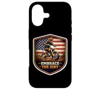 Carcasa para iPhone 17 American Embrace The Dirt Bike Rider Motocross Patriot USA