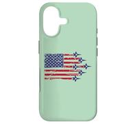 Carcasa para iPhone 17 American Flag Patriotic Fighter Jet Airplane Flyover 4th