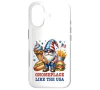 Carcasa para iPhone 17 American GNOME Place Like The USA Hotdog, Papas Fritas, Hamburguesa