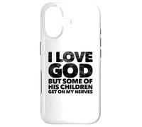 Carcasa para iPhone 17 Amo a Dios, Pero Algunos de Sus Hijos se Ponen en mis Nervios