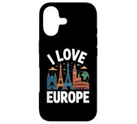 Carcasa para iPhone 17 Amo Europa Monumentos icónicos Aventuras Viajes