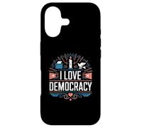 Carcasa para iPhone 17 Amo la Democracia Votar Libertad Igualdad