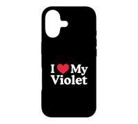 Carcasa para iPhone 17 Amo mi corazón Violeta Violet Love Violet