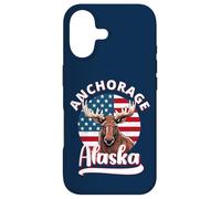 Carcasa para iPhone 17 Anchorage Alaska Moose Viewing Alaska Flag Hunting Souvenir