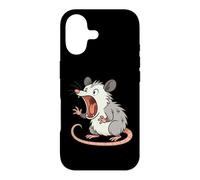 Carcasa para iPhone 17 Angry Screaming Opossum Zarigüeya Animal Regalo Hombres Mujeres Niños
