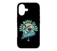 Carcasa para iPhone 17 Anna Maria Island Florida Shark Retro Diseño Envejecido