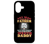 Carcasa para iPhone 17 Any Man Can Be A Father Westie Daddy Funny Dog Lover