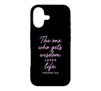 Carcasa para iPhone 17 Aquel Que obtiene sabiduría ama la Vida Proverbios 19:8 Fe Biblia Dios