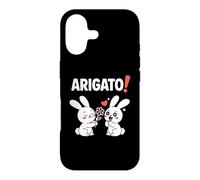 Carcasa para iPhone 17 Arigato! Funny Chibi Anime Bunny Kawaii Manga Comedia
