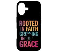 Carcasa para iPhone 17 Arraigado en la fe creciendo en la Gracia Cristiano Inspirador
