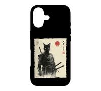 Carcasa para iPhone 17 Arte en Tinta Samurai Cat Warrior Ink Kawaii Anime Cat Samurai
