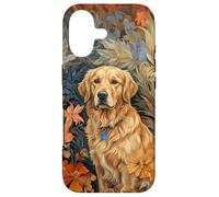 Carcasa para iPhone 17 Arte Floral botánico de Perro Perdiguero Rubio