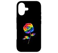Carcasa para iPhone 17 Arte Floral botánico Pride Rose Rainbow