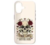 Carcasa para iPhone 17 Arte gótico del Tatuaje de Las Rosas del Amor Verdadero Nunca morirá