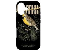 Carcasa para iPhone 17 Arte Vintage de observación de Aves de Western Meadowlark Love Birds