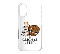 Carcasa para iPhone 17 Atrapa ya más Tarde Divertido Juego de Palabras de béisbol