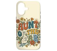 Carcasa para iPhone 17 Aunt of The Year Retro Floral Auntie