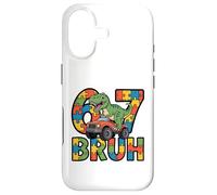 Carcasa para iPhone 17 Ausim Six Seven Bruh Dino Autismo Awreness 67 Meme niños Niños