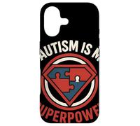 Carcasa para iPhone 17 Autism Is My Superpower Escudo Pieza Puzzle Concienciación