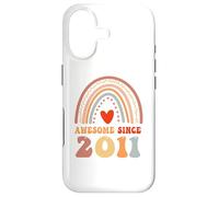 Carcasa para iPhone 17 Awesome Since 2011 15th Birthday Boho Rainbow 15 Years Old