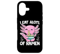 Carcasa para iPhone 17 Axolotl Eating Ramen Noodles - I Eat Alotl of Ramen Axolotl
