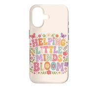 Carcasa para iPhone 17 Ayudando a Little Minds Bloom Teacher Floral Mariposa Manzana