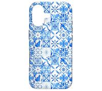 Carcasa para iPhone 17 Azulejo mediterráneo de mayólica de Cristal Mosaico Azul