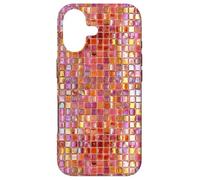 Carcasa para iPhone 17 Azulejos de Mosaico de Vidrio Italiano Sicilia Rosa Naranja Preppy
