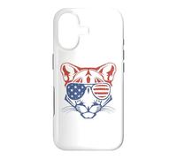Carcasa para iPhone 17 Bandera Americana patriótica del 4 de Julio de Cougar Lion USA