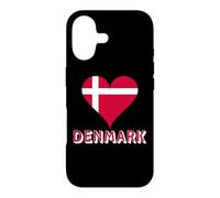 Carcasa para iPhone 17 Bandera danesa patriótica danesa para Hombres, Mujeres y niños, corazón de Dinamarca