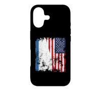 Carcasa para iPhone 17 Bandera de Crimea USA Envejecida, Mitad Americana