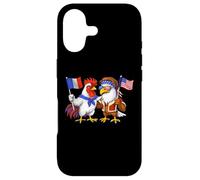 Carcasa para iPhone 17 Bandera de Francia y Estados Unidos Raíces