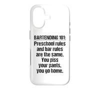 Carcasa para iPhone 17 Bartender Bartending 101 - Reglas de Barra Preescolar, Color Negro