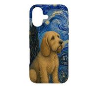 Carcasa para iPhone 17 Basset Fauve de Bretagne Perro Van Gogh Noche Estrellada