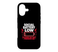 Carcasa para iPhone 17 Batería Social Low Please Do Not Perceive Me Batería Regalo