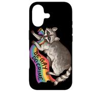 Carcasa para iPhone 17 BE Gay DO Crime Pride Flag LGBTQ Raccoon Funny Pride Queer