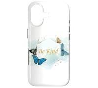Carcasa para iPhone 17 Be Kind Women’s Inspirational Butterfly Watercolor Quote