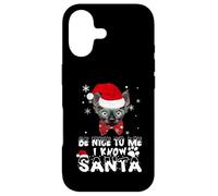 Carcasa para iPhone 17 Be Nice To Me I Know Santa Sphynx Cat Christmas