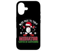 Carcasa para iPhone 17 Be Nice To The Mediator Santa Is Watching Christmas Xmas