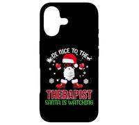 Carcasa para iPhone 17 Be Nice To The Therapist Santa Is Watching Christmas Xmas