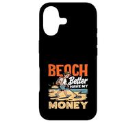 Carcasa para iPhone 17 Beach Better Have My Money Juego de Palabras de detección de Metales