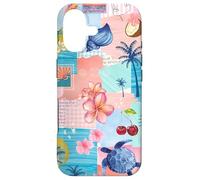 Carcasa para iPhone 17 Beachy Blue Coquette Coastal Collage Aesthetic Summer Preppy