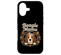 Carcasa para iPhone 17 Beagle Mama Cute Floral Wreath Retro Dog Owner