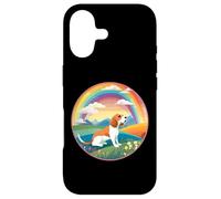 Carcasa para iPhone 17 Beagle Rainbow Bridge Pintura Conmemorativa de Perro Colorido