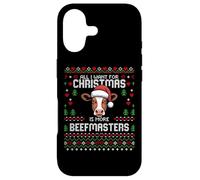 Carcasa para iPhone 17 Beefmaster - Suéter navideño de Vaca para Ganado navideño