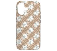 Carcasa para iPhone 17 Beige Brown Curves Teardrop Circles Symmetry Pattern
