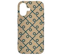 Carcasa para iPhone 17 Beige Brown Geometric Jigsaw Tile Parts Classic Pattern