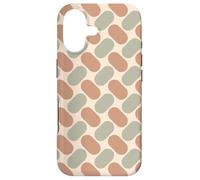 Carcasa para iPhone 17 Beige Brown Wavy Ovals Capsule Ellipse Geometric Pattern