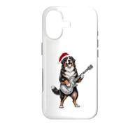 Carcasa para iPhone 17 Berner Santa Hat Guitarra Eléctrica Fiesta de Navidad